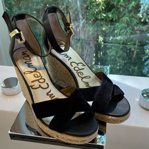 Sam Edelman Black Wedge Sandal